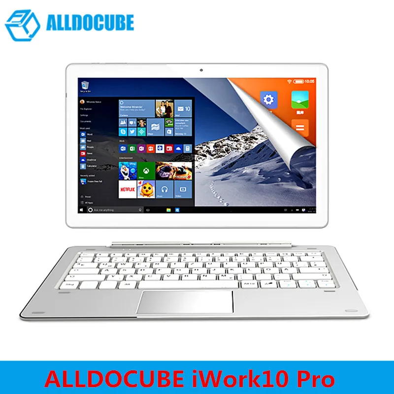 ALLDOCUBE iWork10 Pro 2 в 1 Tablet PC 10,1 ''Windows 10 Android 5,1 Intel Cherry Trail x5-Z8350 4 ядра 1,44 GHz 4 GB 64 GB HDMI