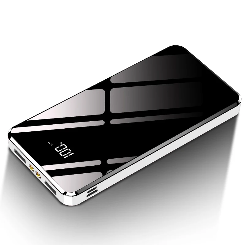 NOHON 10000 мАч двойной USB внешний аккумулятор для iPhone LG Android цифровой дисплей благородный внешний аккумулятор зарядное устройство для телефона с светодиодный подсветкой - Цвет: White