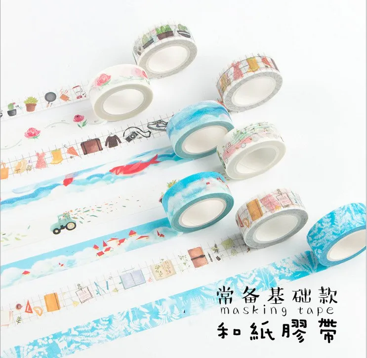 

1PC DIY Cute Travel Diary Cartoon Decorative Washi Tape Lovely Lace Grid Adhesive Tape for School Decoration Tape Kids Gift