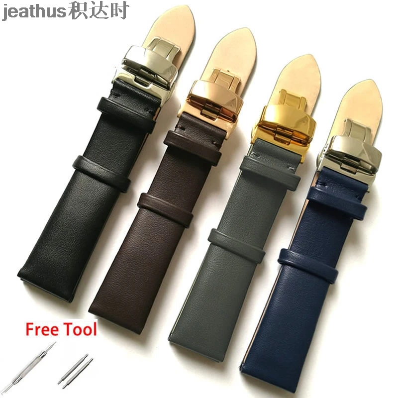 Ремешок Jeathus для часов Armani AR1647 1648 1674 0386 0398 0399 0382 ремешок из натуральной кожи 16 18 20 22