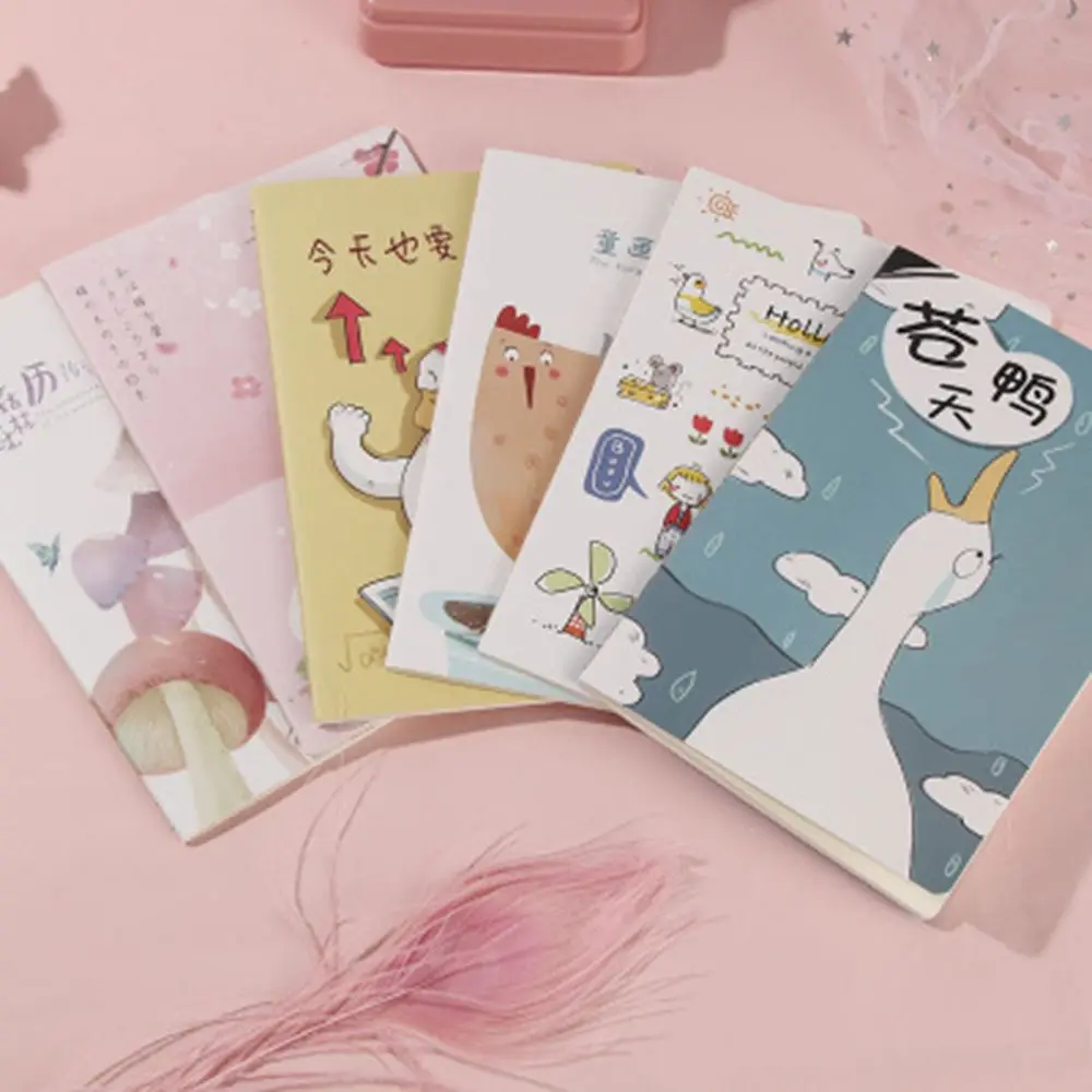 Студенческая книжка с девочкой и сердцем из Кореи милый блокнот Kawaii A5 32K