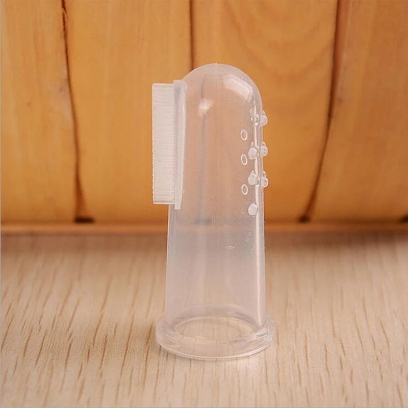 5pcs Clear Silicone Baby Infant Kids Oral Tooth Dental Care Tongue Massage Finger Gum Brush Teether Teething Toothbrush Cleaner