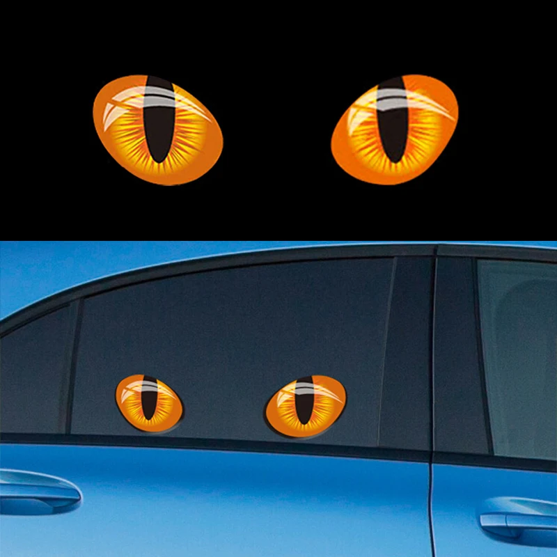 Наклейки на окна автомобиля Atreus 2X 3D Cat eye для BMW E46 E60 Ford focus 2 Kuga Mazda 3 cx 5 Volkswagen Polo Golf 4 6