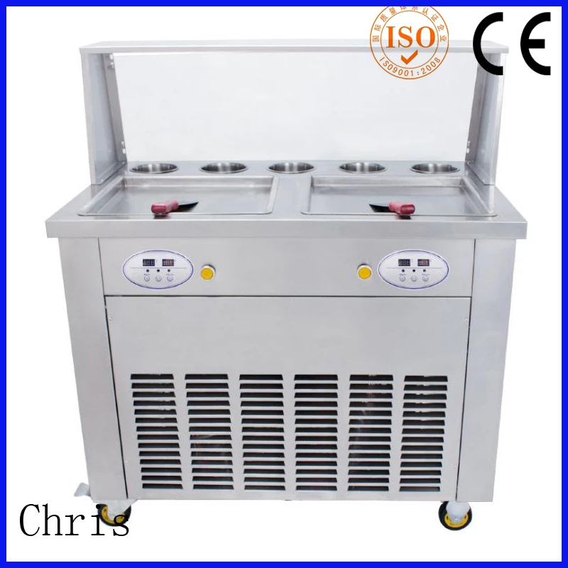 

fried ice cream machine for sale. double square pan 35cm with 1600w power fried ice cream roll machine