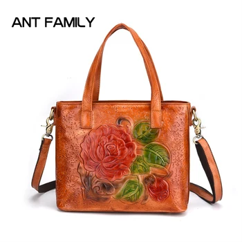 

Genuine Leather Bags Womens Handbags Large Capacity Vintage Shoulder Bags Ladies Luxury Brands Fashion Tote Real Leather Bag