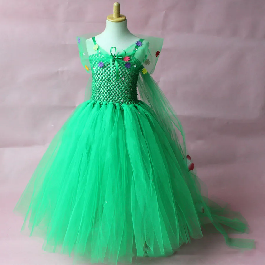 Baby Party Elegant Wine Birthday Dancing Festival Dresses Snow Queen Elsa Anna Clothes Tulle Tutu Little