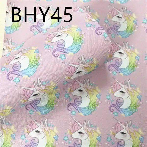 1 шт/7,6*12 дюймов мультфильм печати кожа viny ткань BHY45 - Цвет: BHY45