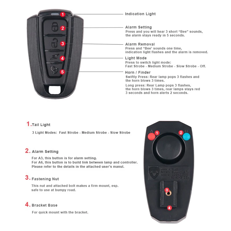 Хорошая сделка-велосипедный задний свет + Противоугонная сигнализация USB зарядка беспроводной пульт дистанционного управления