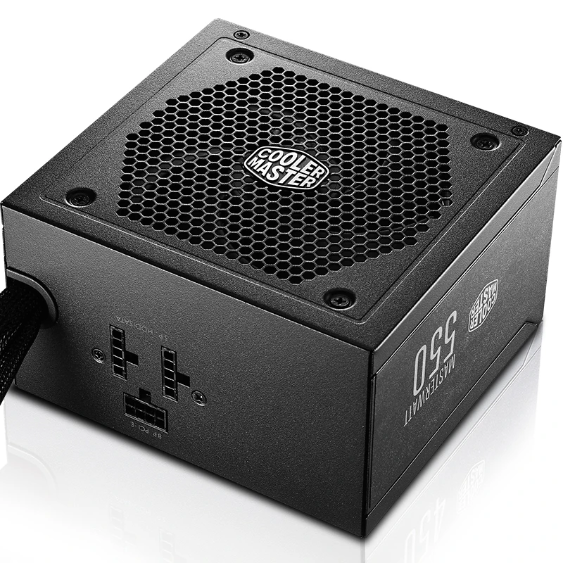 برودة ماستر نصف وحدة PC PSU ل عبة مكتب تصنيفا 550 W 550 واط 12 سنتيمتر مروحة 12 V ATX وحدة إمداد الطاقة للكمبيوتر البرونزية 80 زائد