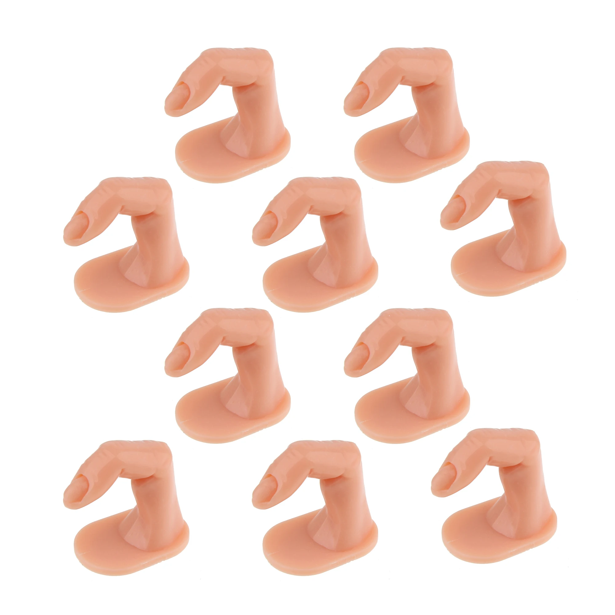 

10pcs/lot Model Fake Nails Fake Nail Art Model Practice Training Fingers Manicures False Nail Tips Display Salon Makeup Tools