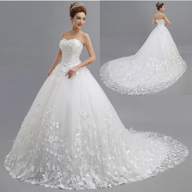 Elegant Wedding Dresses with Trains