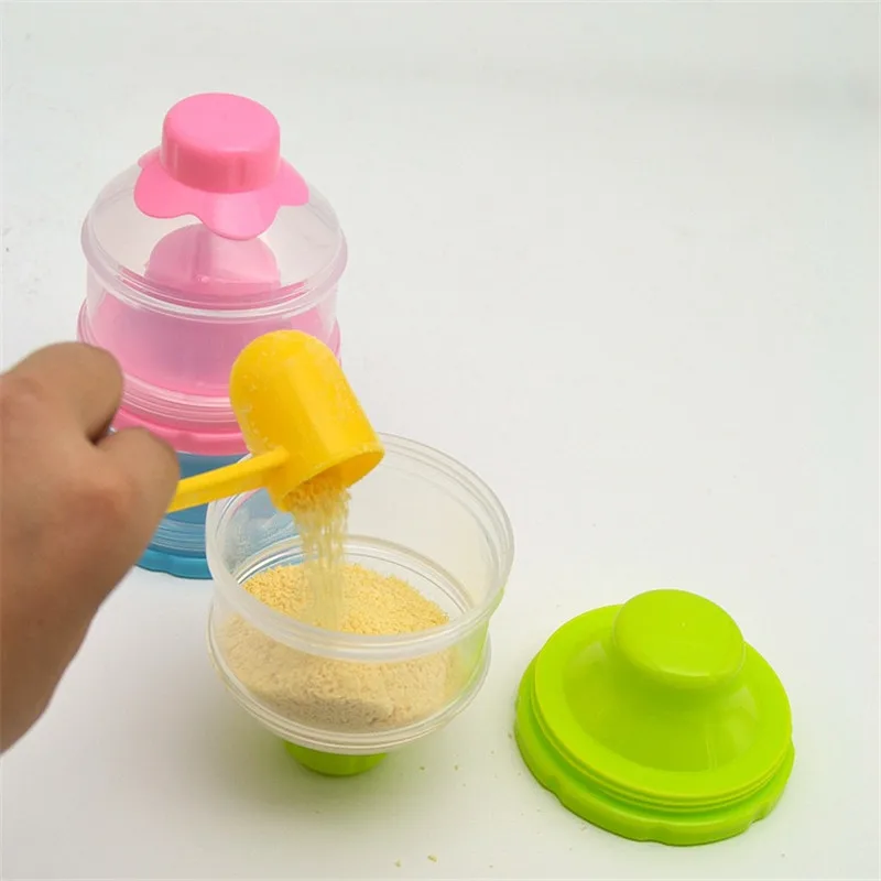 Новорожденный ребенок Портативный Кормление контейнер для молока Младенческая Детская формула молочная пудра трехслойный многоцелевой сладости предметы снабжения коробка