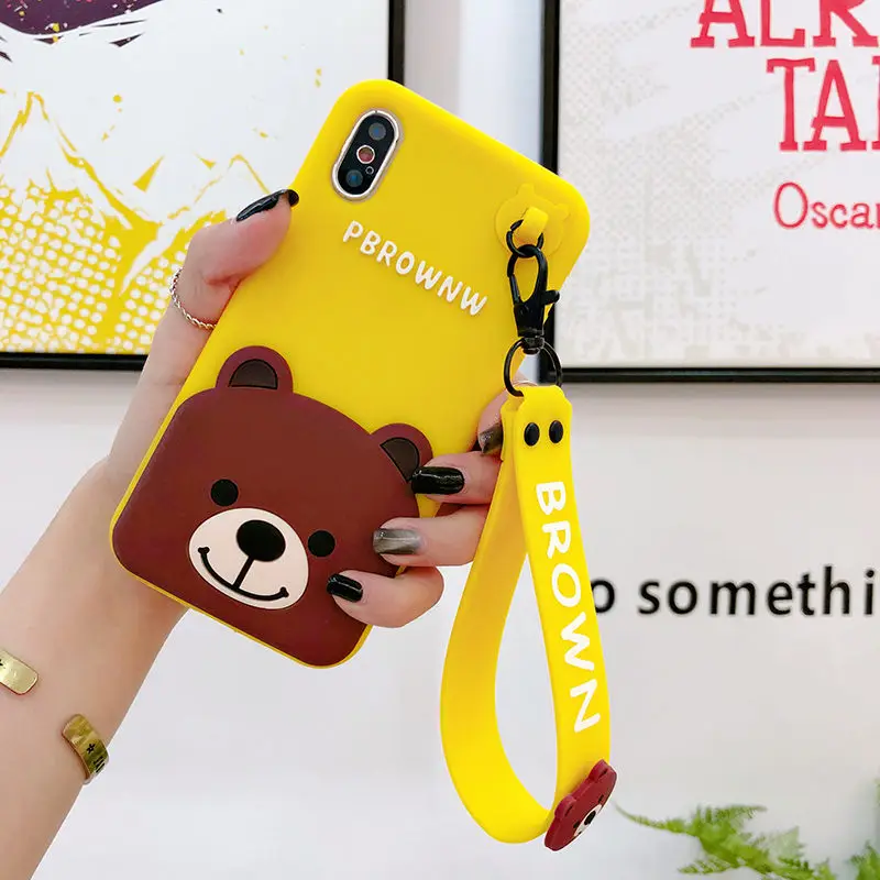 3D Носки с рисунком медведя из мультика чехол для Xiaomi 8 SE A1 6 5 6X MIX 2 S Примечание Redmi