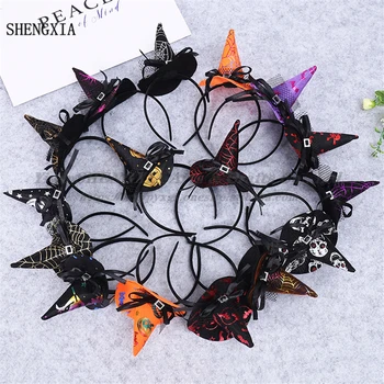 

Halloween witch hat Ghost Festival headband costume Holiday Party Fancy Dress Performance Props Headwear Hair accessories