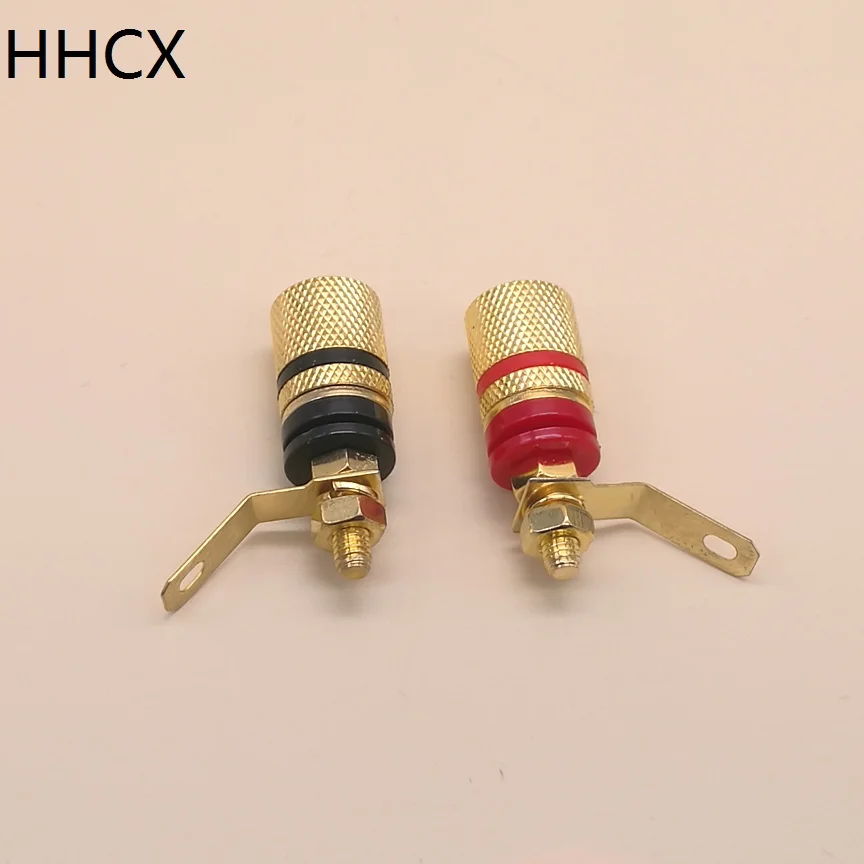 

2pcs/lot Gold-plated Brass Speaker terminal Sound wiring column banana plugs connector