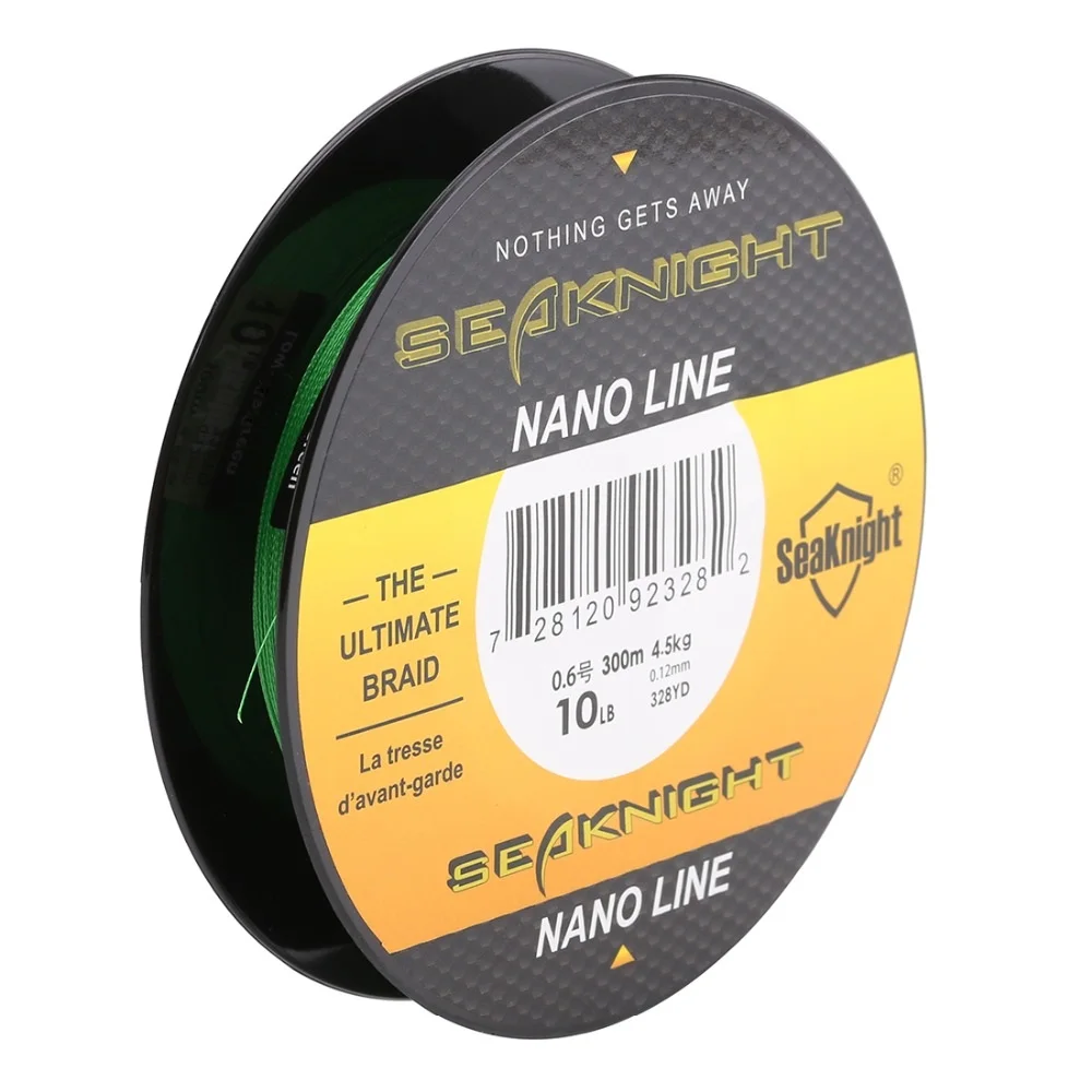 Леска плетеная рыболовная SeaKnight NANO 4 нити 300 м 330 ярдов 10lb 0 07 12 мм|Рыболовные лески| |