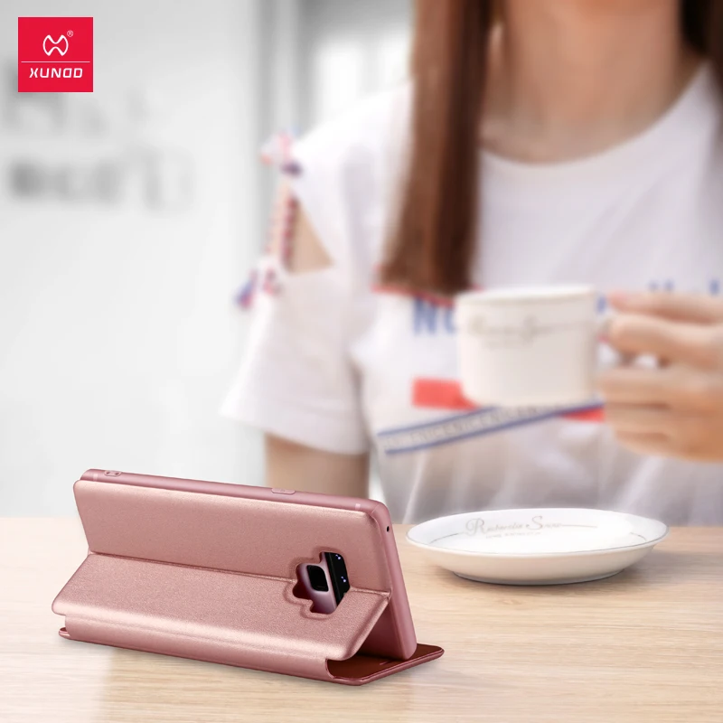 

XUNDD Protective leather 360 degree full cover case for Samsung Galaxy note9 wallet phone shell Note 9 Saina