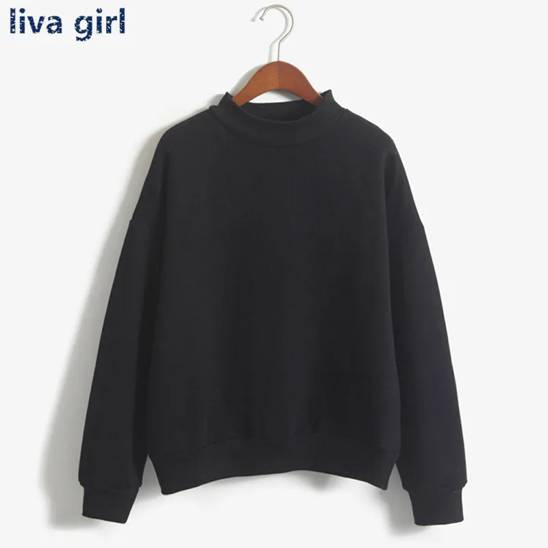 

Autumn Winter Women Hoodies Casual Tops O-neck sweatshirt pullover candy coat jacket outwear
