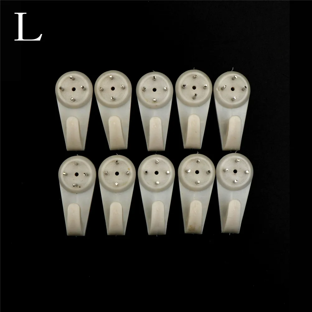 

10 pcs Photo Wall Nail Wall Hangs A Picture Clasps Solid Contact Non-trace Nail Hooks Frame Photo
