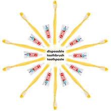 Лидер продаж 10/1 шт. отельный Ванная комната одноразовые путешествия Зубная щётка Премиум заточенные мягкая пластиковая зубная щетка набор из зубных паст