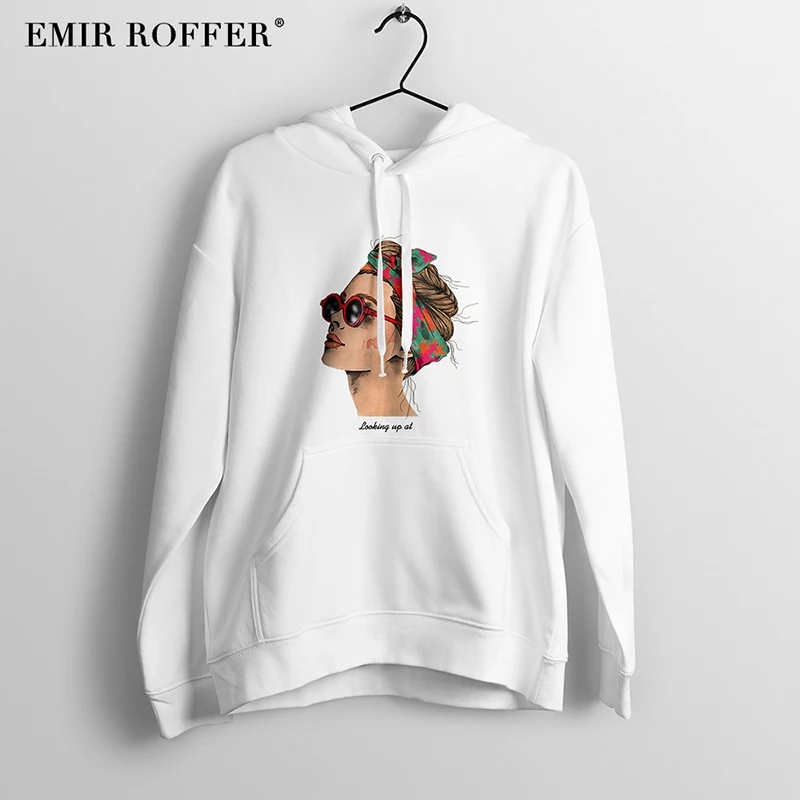EMIR ROFFER 2018 Fashion Streetwear Harajuku Hoodies Women's Sweatshirt Oversized Hooded Warm Ladies Winter Clothing  (7)