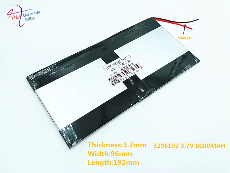Günstige 3 linie 3,7 v 8000 mAh 3296192 Für Teclast 3G Tablet PC Batterie 3 draht LUFT X98 P98HD P98
