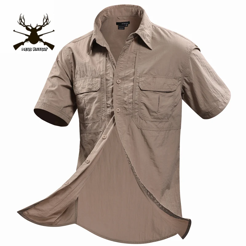  MEGE Summer Men Shirt Military Men Short Sleeve Shirt Casual Shirt Mens Brand Social Clothing Chemi