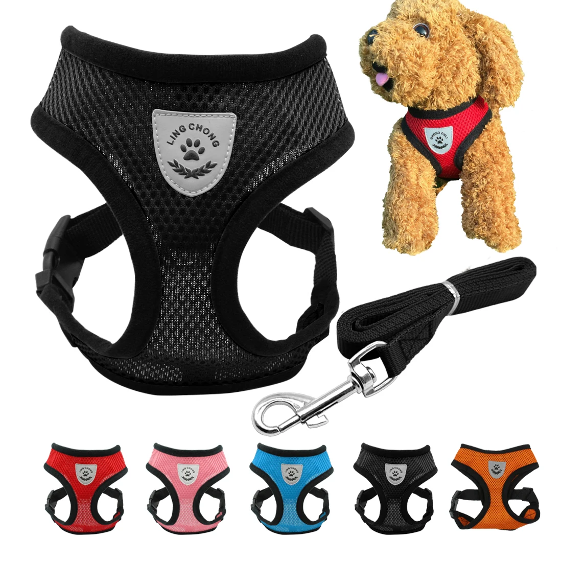 Summer Dog Harnesses Quilted Pet Dog Harness Leash 5 Colors Pet Products Harnais Chien Harnas