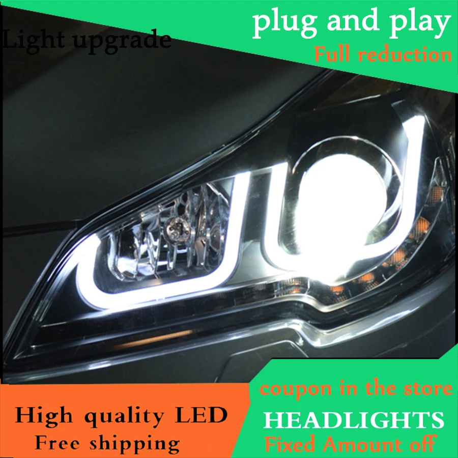 Cheap Car styling case for Subaru Outback 2010-2014 Headlights LED Headlight DRL LED lens headlamps HID Xenon turnlight running light 2