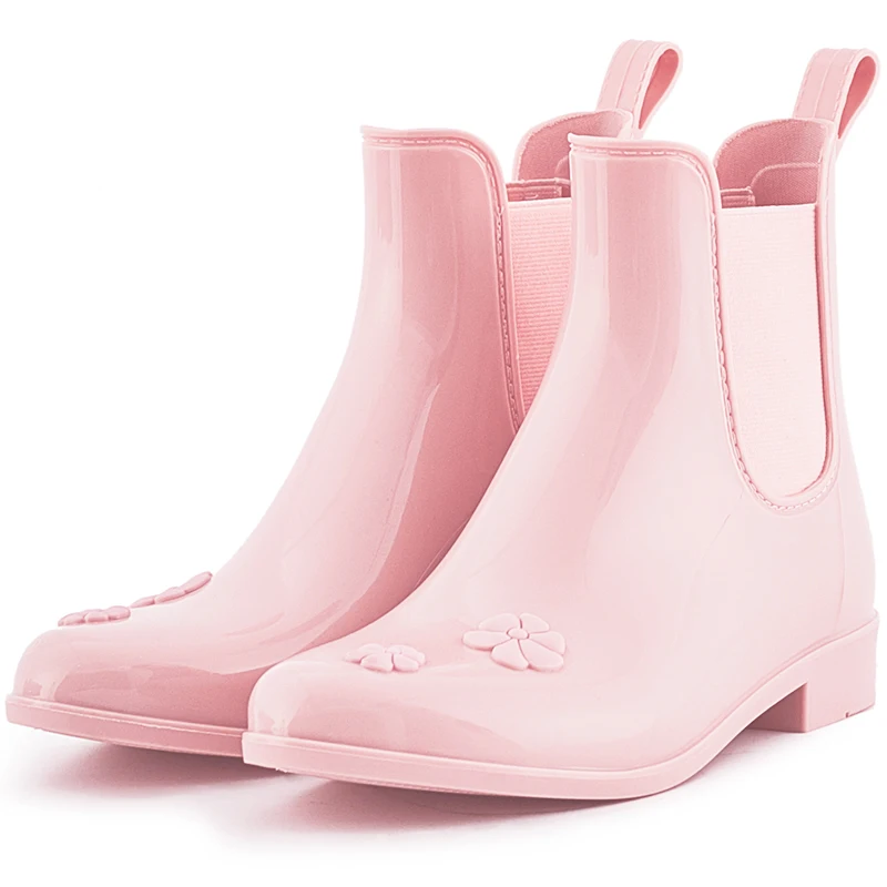 

Rain Boots Female Non-slip Short Tube Korean Fashion Flat Cute Rain Boots Female Water Shoes