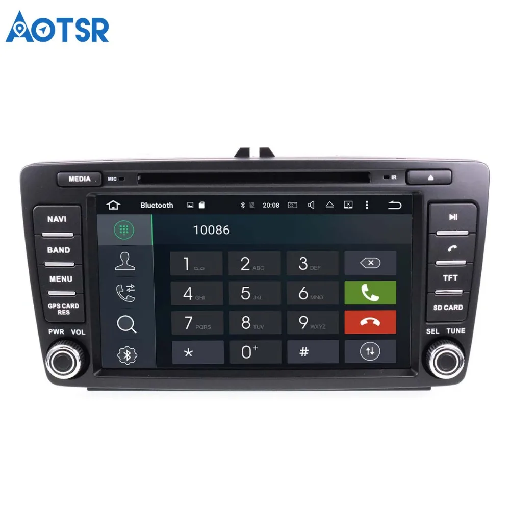 Sale Android 7.1 Audio SatNav Car DVD player GPS Navigation Headunit For Skoda Octavia 2008-2015 Auto Radio multimedia  Quad Core 2