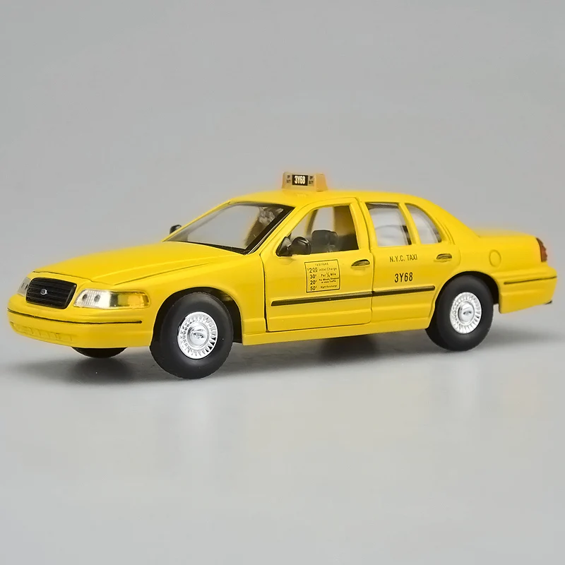 Высокая имитация суперкар, 1:24 Масштаб сплава 1999 Ford Crown Victoria такси, коллекция металлические модельные игрушки