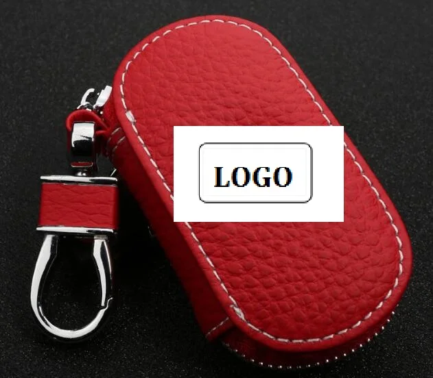 

Car Genuine Leather Key Case Key Bag Pouch Remote Keychain Leather Case Holder Fit For BMW Toyota Honda Mazda Ford Audi Passat