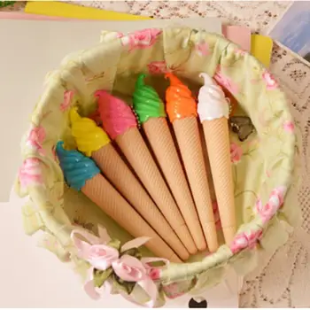 

10 pcs/lot Creative Ice Cream Pen Kawaii Gel Pen Caneta Material Escolar Stationery Office School Supplies Gift Random Color