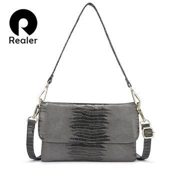

REALER women shoulder bag luxury handbags women bags designer crossbody bags for women 2020 animal prints