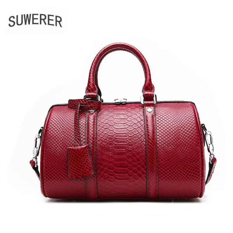 Vache À Épaule Totel Main Wine Green Marques En Femmes Boston Mode 2019 Véritable Nouvelles Sac De Cuir red black Sacs Peau 070BA