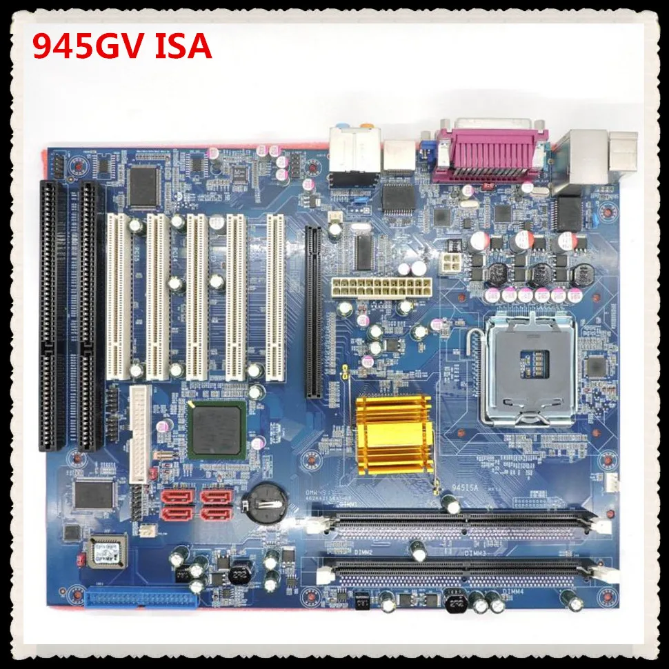 Новая материнская плата IPC для Intel 945 945GV слот ISA LGA775 5PCI VGA LPT 2LAN 2ISA 2COM замена детской