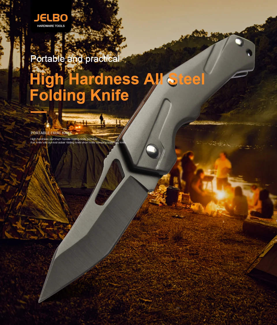 JelBo складной нож с металлической ручкой портативный карманный нож набор ручных инструментов Открытый Hing кемпинг выживания охотничий нож