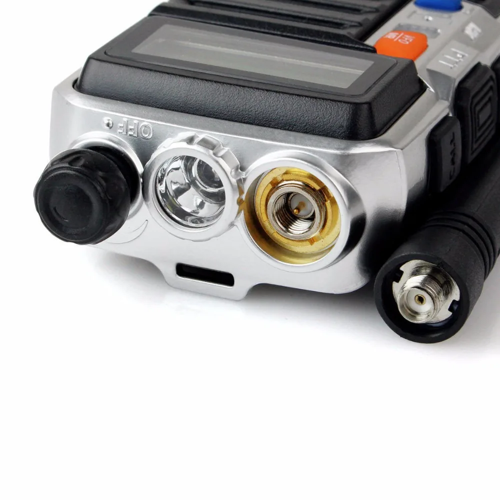 Baofeng F12P Ham Walkie Talkie Двухдиапазонная новая Серебристая портативная рация мощностью