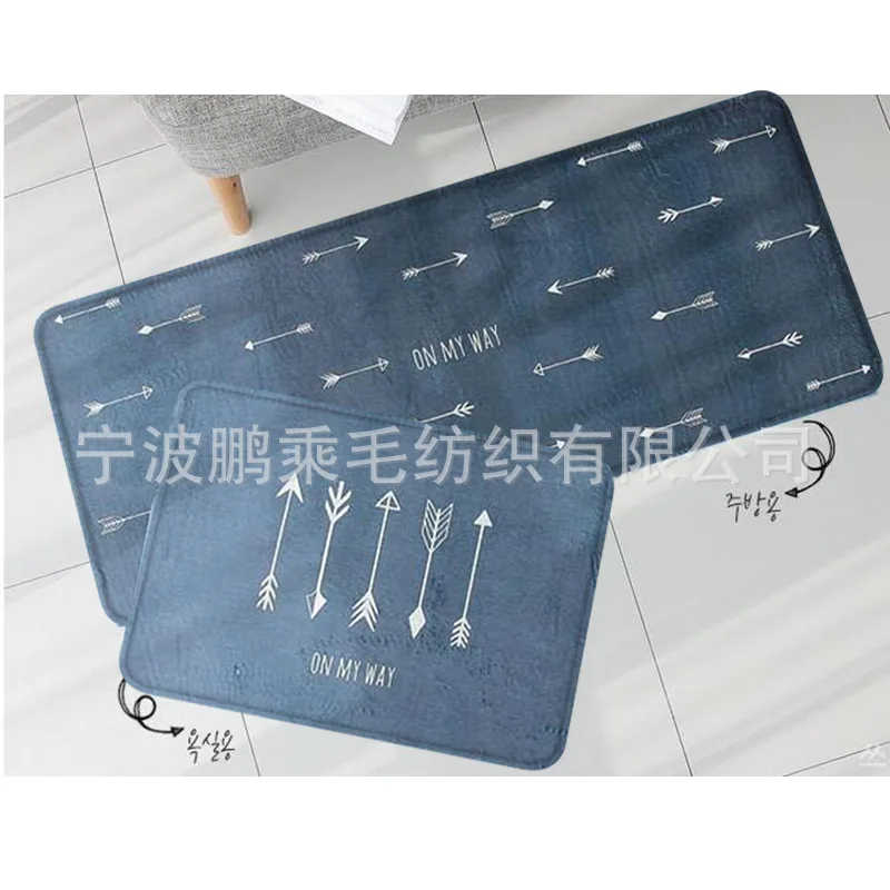 Простой скандинавский кухонный коврик геометрический полосатый ковер домашний вход/Коврик для прихожей Противоскользящий коврик для ванной комнаты