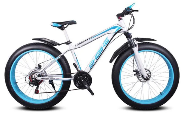 Cheap snowmobiles 4.0 super wide tires 20/26 inch mountain bike 27 speed cross-country damping disc brake beach bike/tb40909