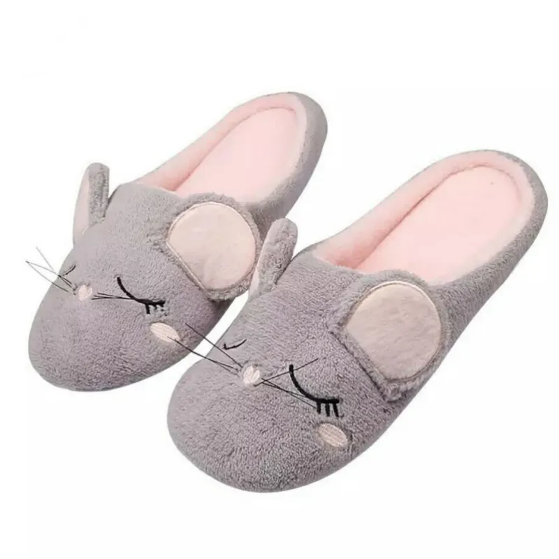 

2018 Cute Animal Women Slippers Indoor Home Floor Cartoon Slippers Winter Warm Shoes Ladies Animaux Pantufas for Bedroom
