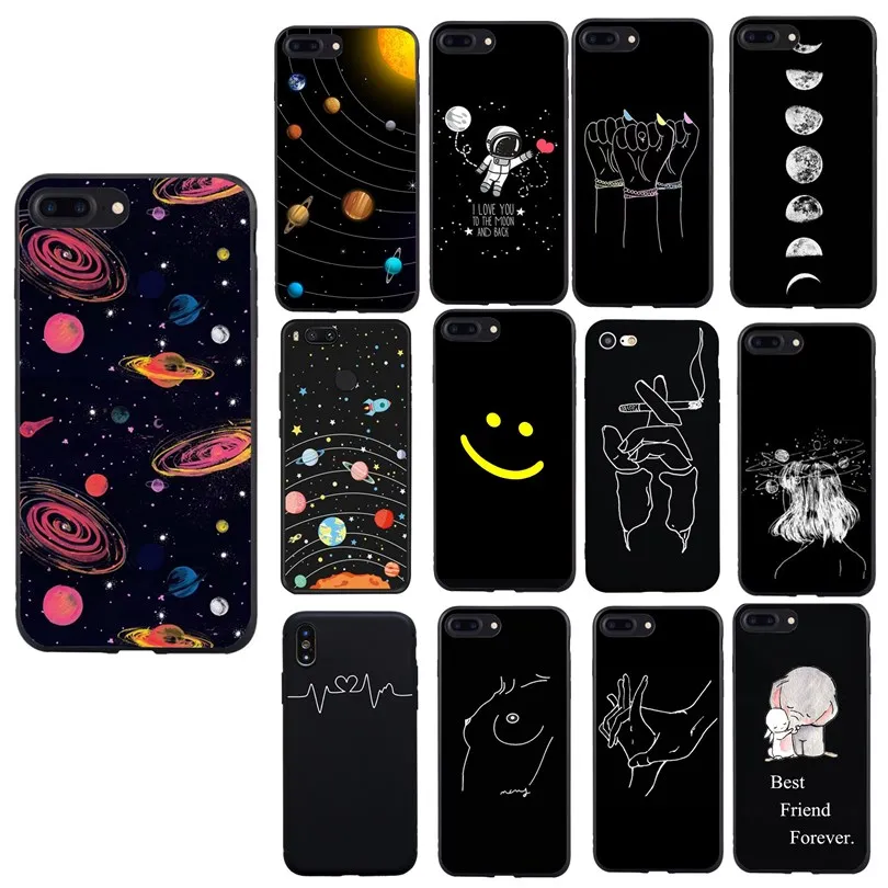 

Phone Cover For Huawei P Smart 2018 Case Line Print Silicon For Funda Huawei P8 P9 Lite 2017 P10 P20 Lite Mate 10 Lite Cases