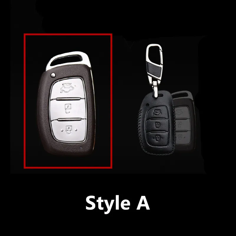 SRXTZM чехол для ключей из натуральной кожи Hyundai I40/I30/IX25/IX35/Tucson/Verna/Solaris/Elantra/Accent/I45/New 1