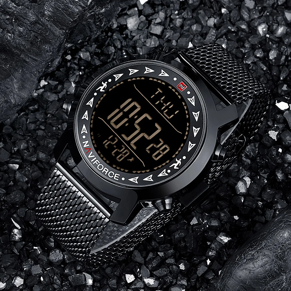 Бренд Naviforce цифровые часы мужские шагомер многофункциональные спортивные Relojes
