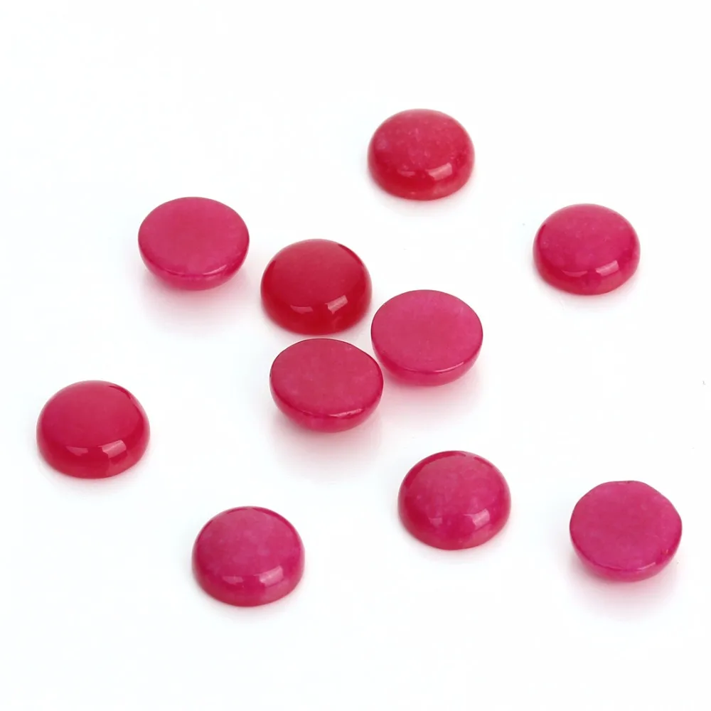 

LOULEUR 20pcs/lot Red Natural Stone Cameo Cabochon Beads Round Shape Diy Cabochon Setting Beads For Jewelry Making Findings