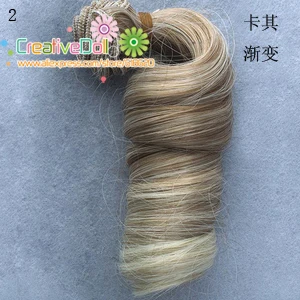 BJD/SD кукольные парики/волосы DIY высокая температура провода кудрявые волны натуральный цвет парики волос - Цвет: No 2