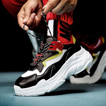 

zeeohh Men Women Height Increase Dad Shoes Thick Sole Anti-skid Breathable Urban Jogging Shoes Men's Sports Chunky Sneaker