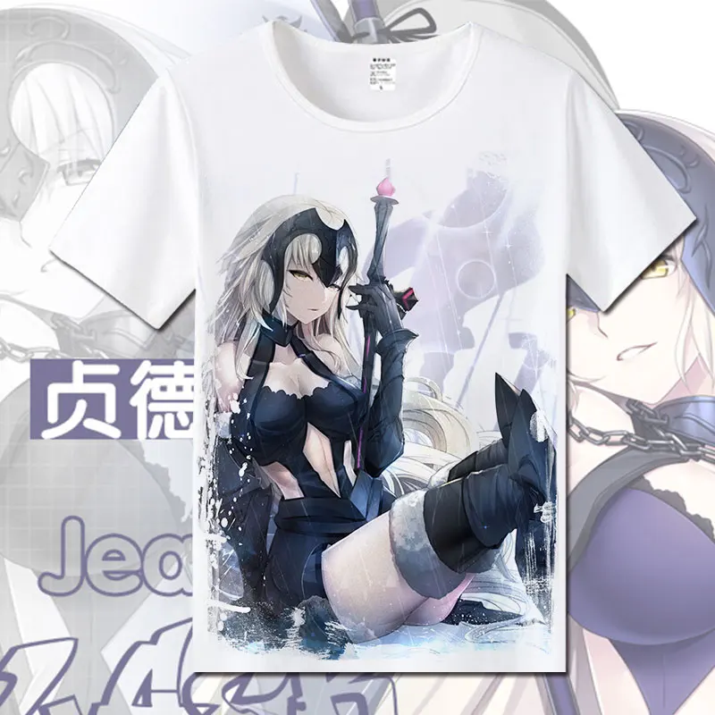 

Fate/Grand Order Joan of Arc Cotton T-shirts for Women Jeanne d'Arc Student T Shirt O Neck Short Sleeve Summer Clothes Top Tees