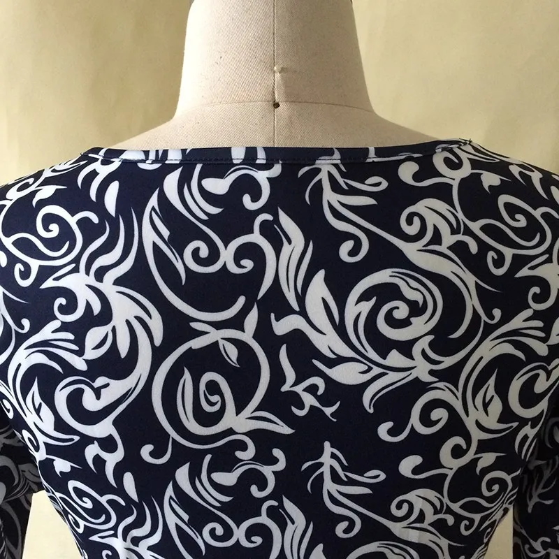 Women Summer Dress 2018 Plus Size Choker Neck Midi Tunic Dresses Printed Dress Vestidos Party vintage Vestido 6XL 5XL 4XL Dresses